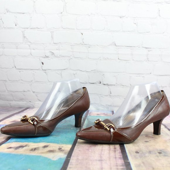 Circa Joan & David Pointed Toe Kitten Heels Sz 7 M - Picture 2 of 9